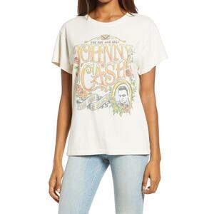 Daydreamer Beige Johnny Cash One & Only Tour Graphic Tee Women's Size Large